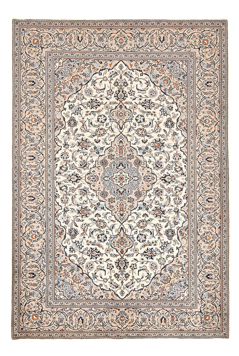 Keshan Teppich 202x303cm - Perserteppich - dunkelbeige