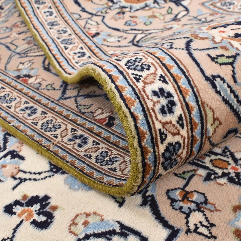 Keshan Teppich 202x303cm - Perserteppich - dunkelbeige