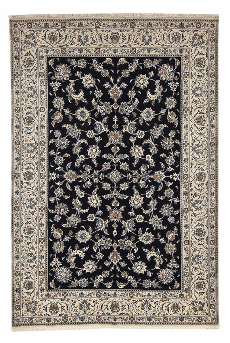 Nain - 12La Teppich 193x290cm - Perserteppich - dunkelblau