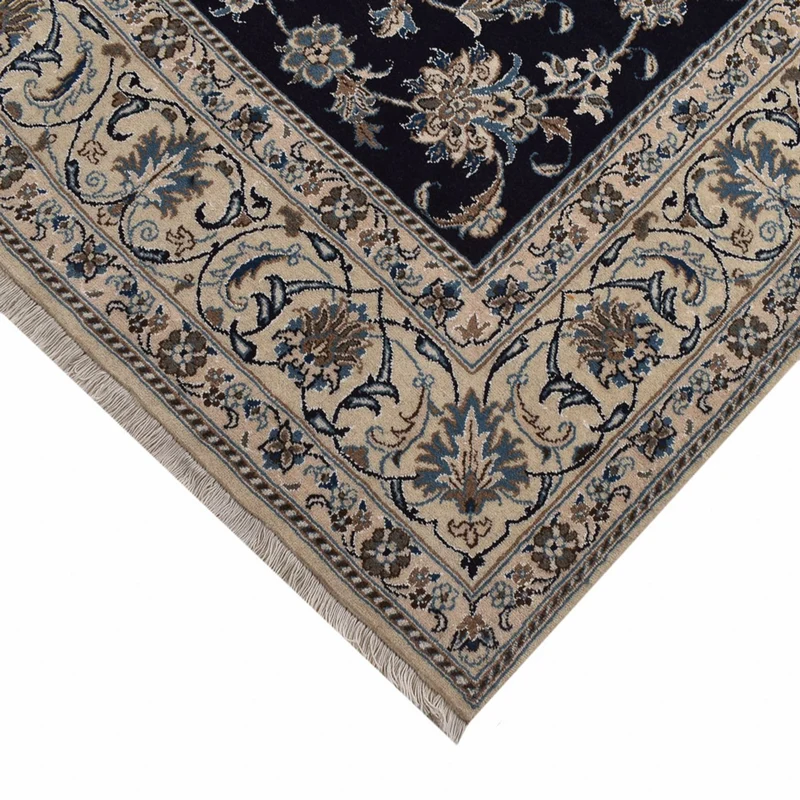Nain - 12La Teppich 193x290cm - Perserteppich - dunkelblau