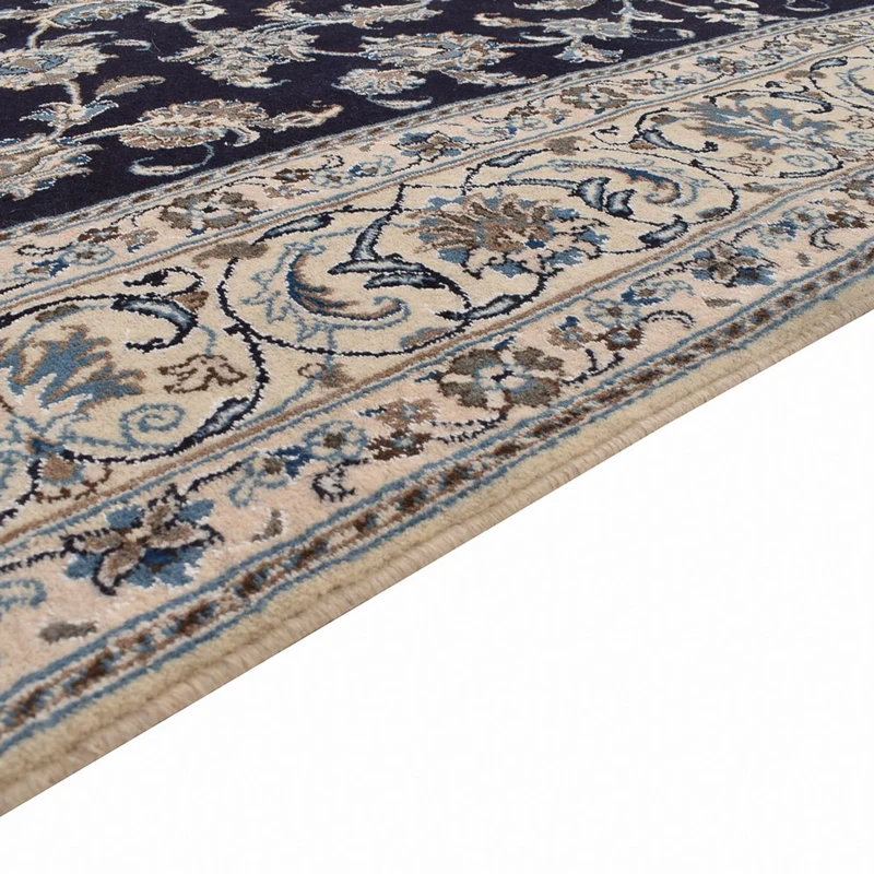 Nain - 12La Teppich 193x290cm - Perserteppich - dunkelblau
