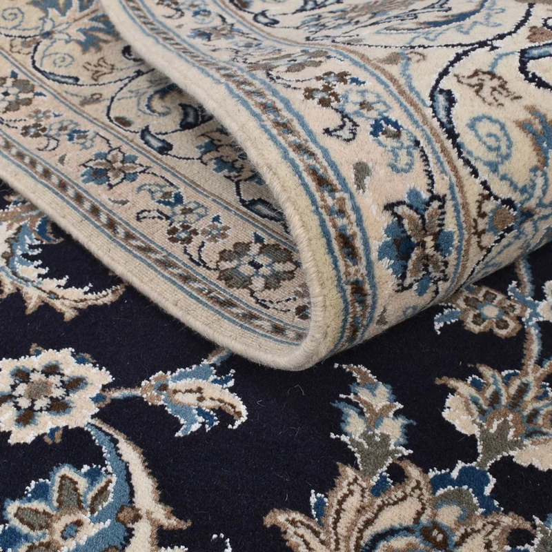 Nain - 12La Teppich 193x290cm - Perserteppich - dunkelblau