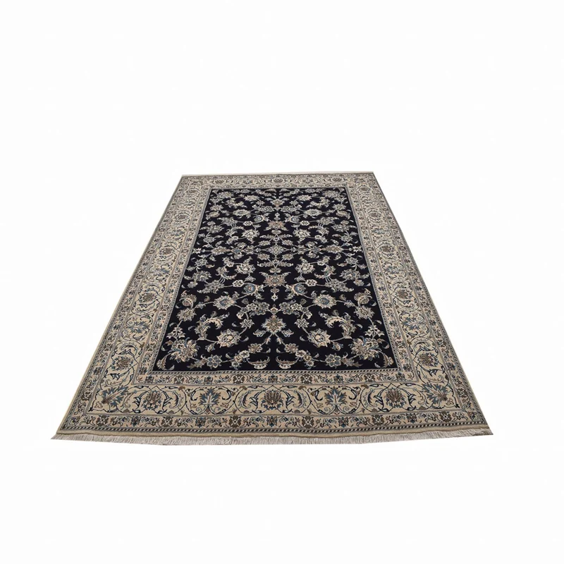Nain - 12La Teppich 193x290cm - Perserteppich - dunkelblau