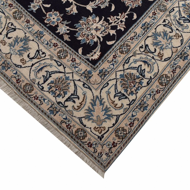 Nain - 12La Teppich 198x310cm - Perserteppich - dunkelblau