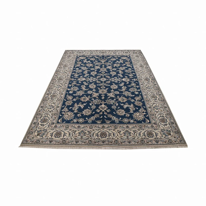 Nain - 12La Teppich 193x282cm - Perserteppich - petrolblau