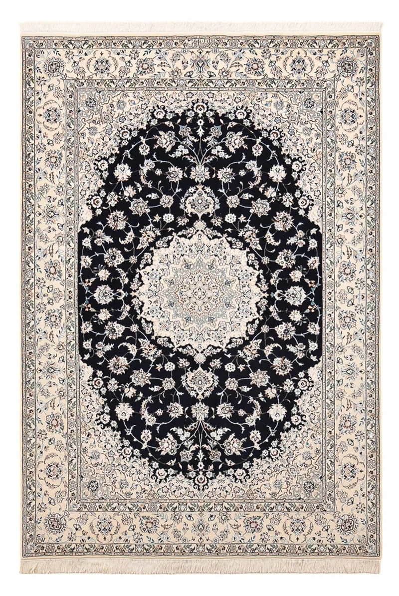 Nain - 6La Teppich 158x237cm - Perserteppich - dunkelblau