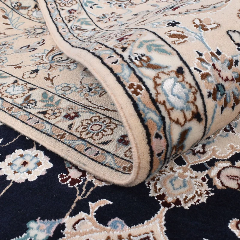 Nain - 6La Teppich 158x237cm - Perserteppich - dunkelblau