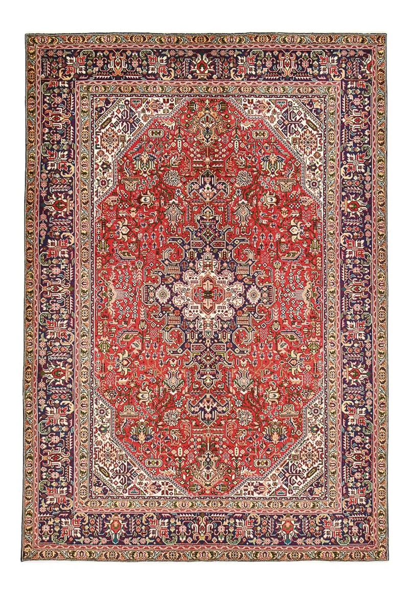 Täbriz Teppich 200x290cm - Perserteppich - rot