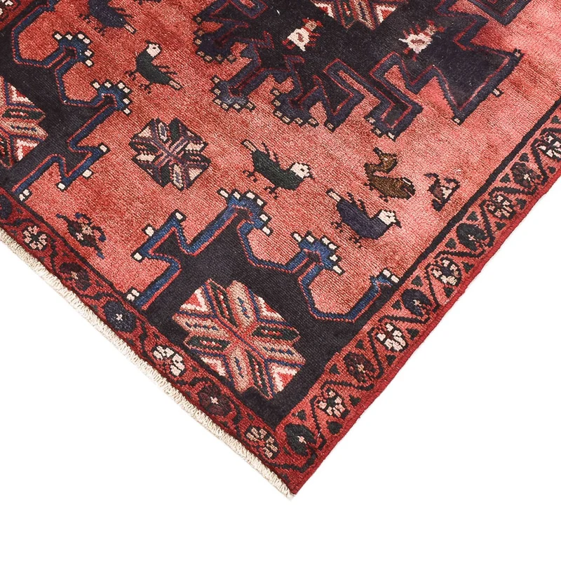 Hamadan Teppich 77x127cm - Perserteppich - hellrot