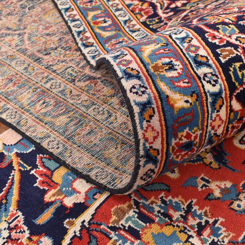 Keshan Teppich 300x405cm - Perserteppich - dunkelblau