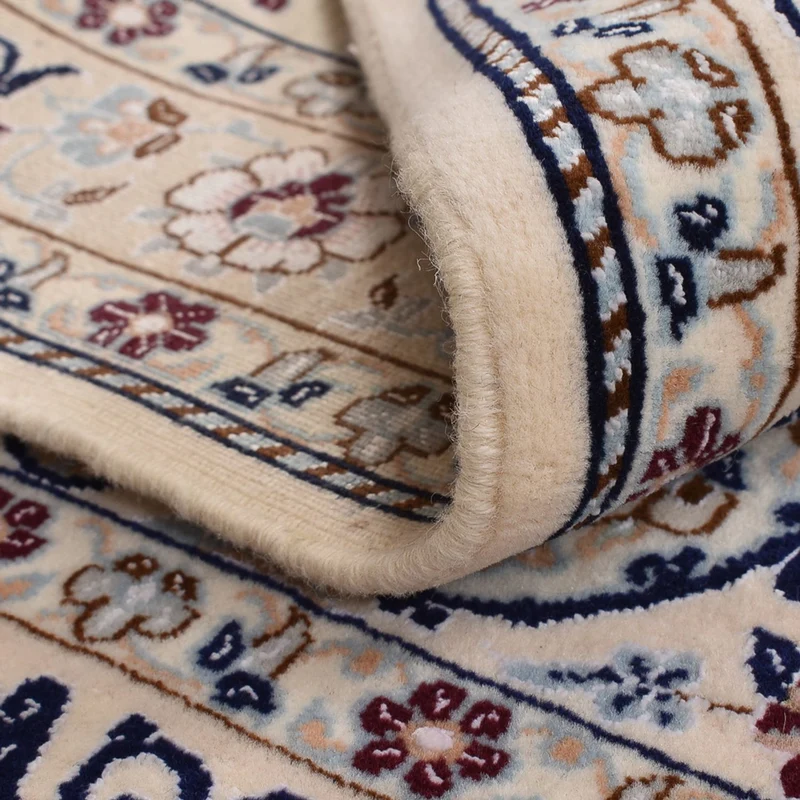 Perserteppich - Nain - Royal - 81 x 105 cm - hellgrau