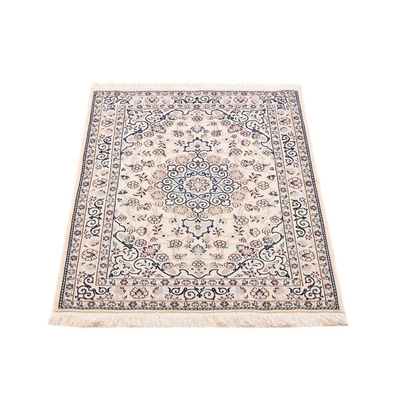 Perserteppich - Nain - Royal - 81 x 105 cm - hellgrau