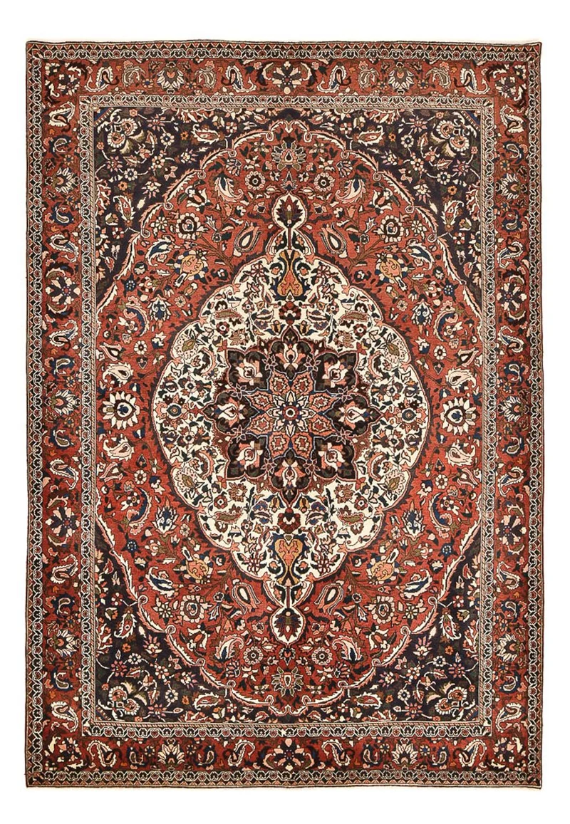Bachtiar Teppich 215x313cm - Perserteppich - bordeauxrot