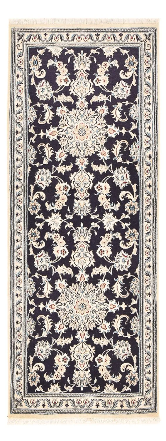 Nain - 12La Teppich 77x206cm - Perserteppich - dunkelblau