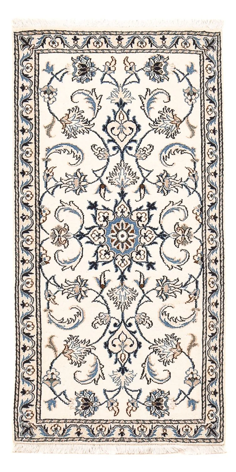 Nain - 12La Teppich 69x141cm - Perserteppich - hellgrau