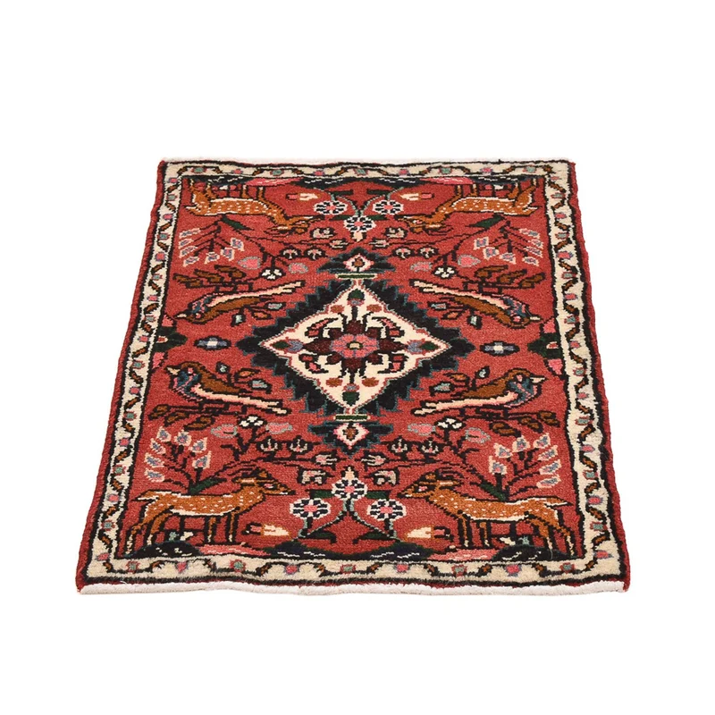Perserteppich - Nomadic - 54 x 77 cm - dunkelrot