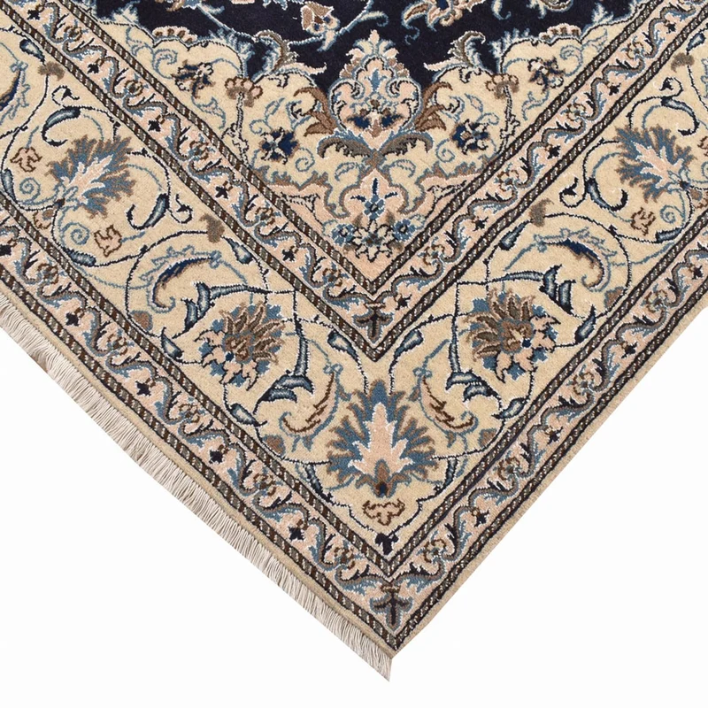 Perserteppich - Nain quadratisch - 193 x 195 cm - dunkelblau