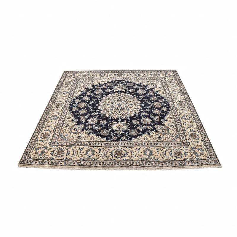 Perserteppich - Nain quadratisch - 193 x 195 cm - dunkelblau