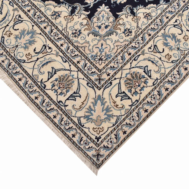 Perserteppich - Nain quadratisch - 193 x 198 cm - dunkelblau