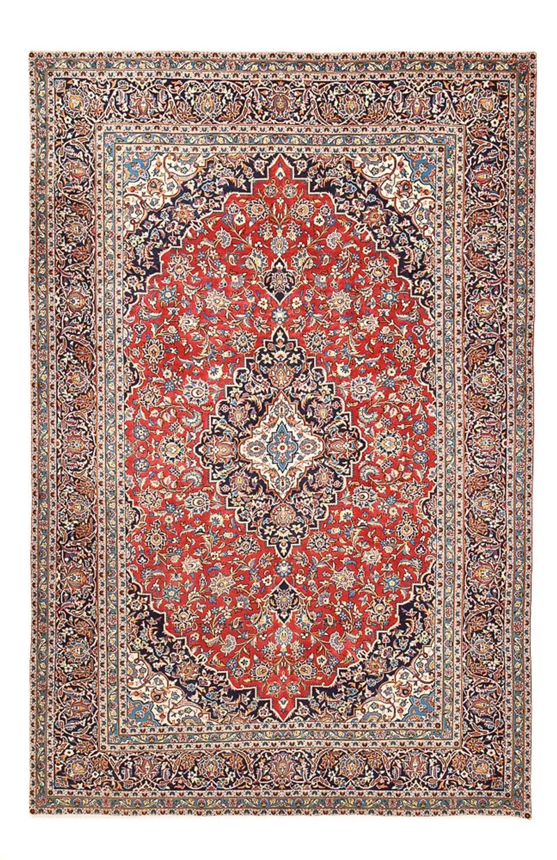 Keshan Teppich 249x394cm - Perserteppich - rot