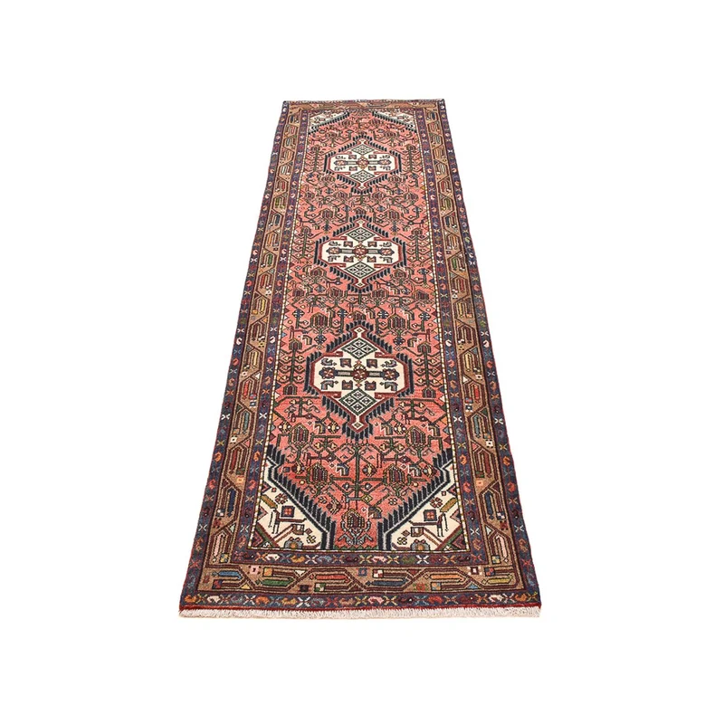 Hamadan Teppich 82x291cm - Perserteppich - hellrot