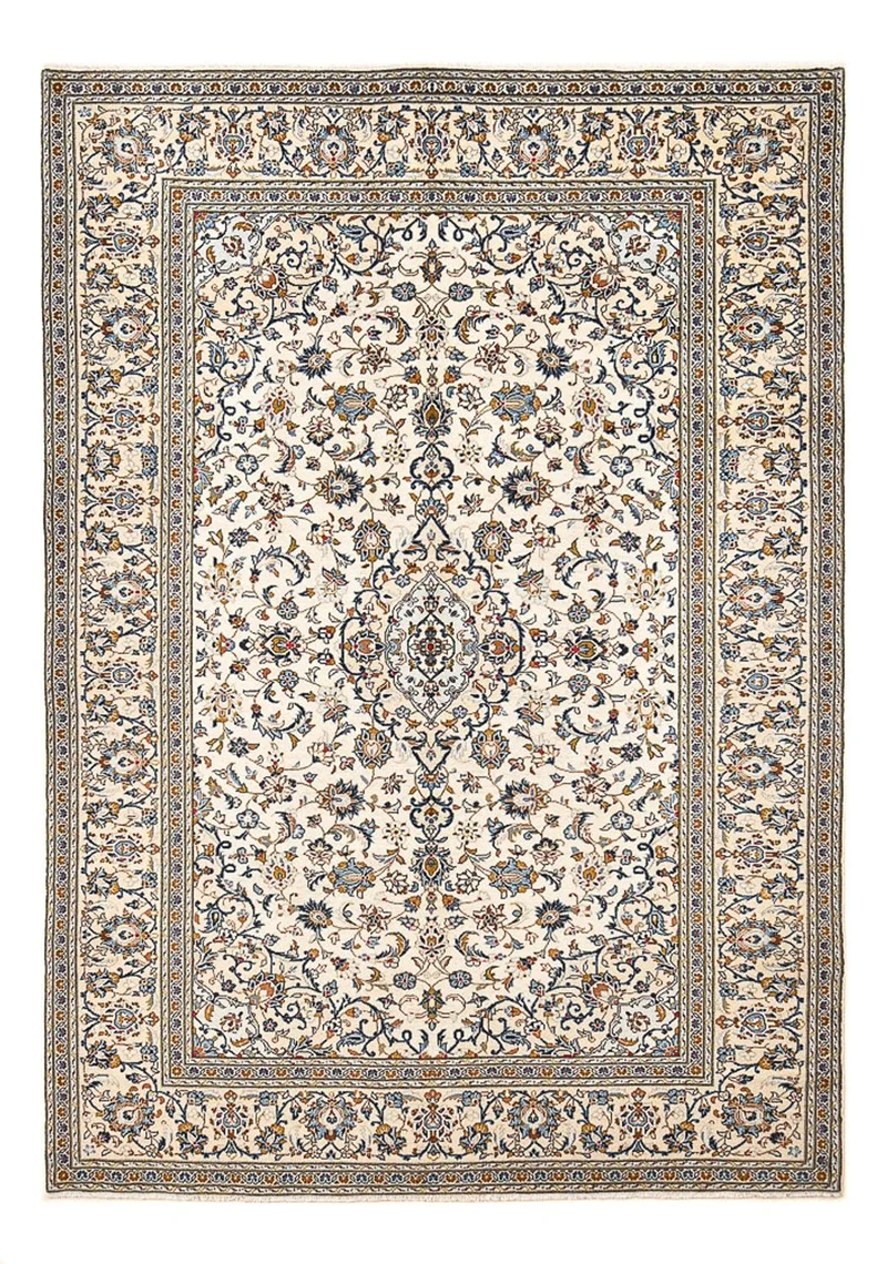 Keshan Teppich 203x299cm - Perserteppich - dunkelbeige