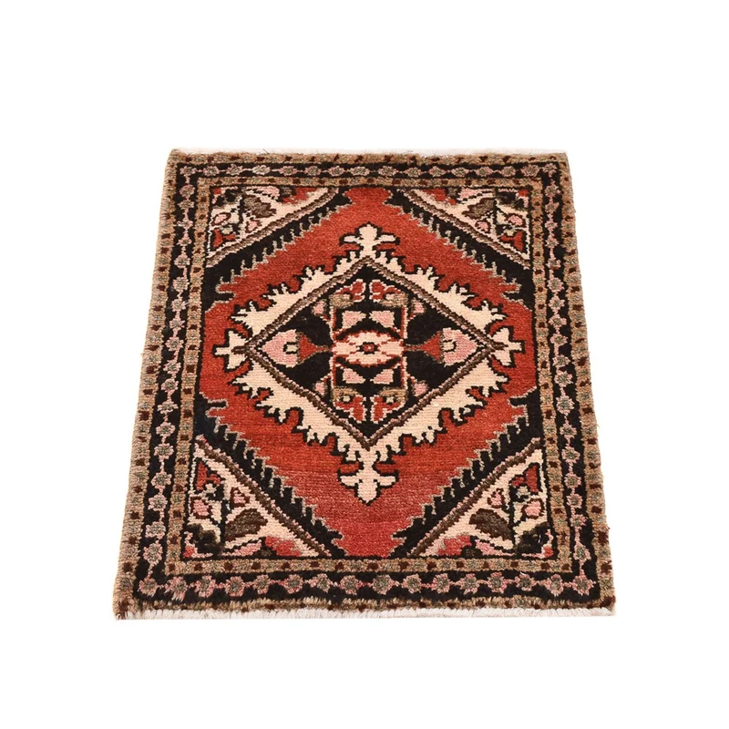 Hamadan Teppich 47x63cm - Perserteppich - rot