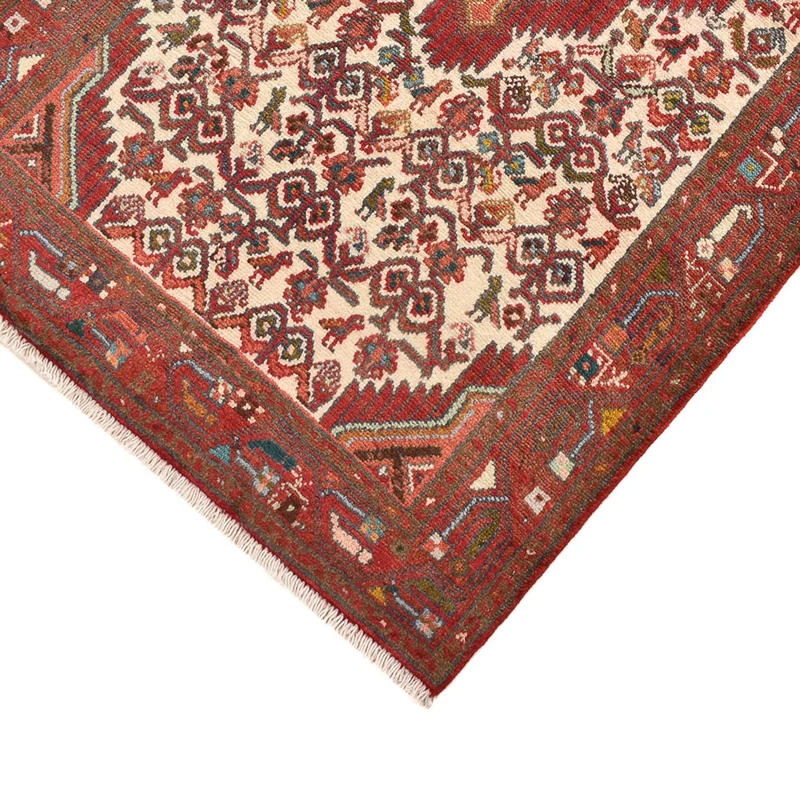 Hamadan Teppich 77x303cm - Perserteppich - hellrot