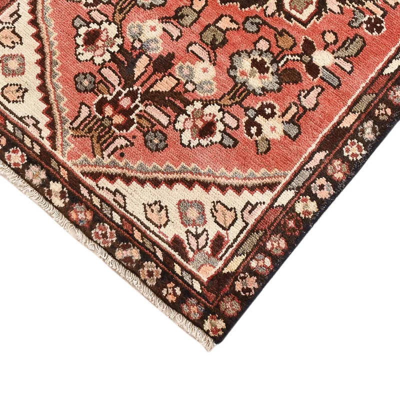 Hamadan Teppich 65x120cm - Perserteppich - hellrot