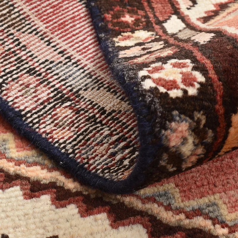 Hamadan Teppich 65x120cm - Perserteppich - hellrot