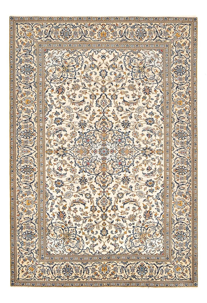 Keshan Teppich 192x287cm - Perserteppich - dunkelbeige