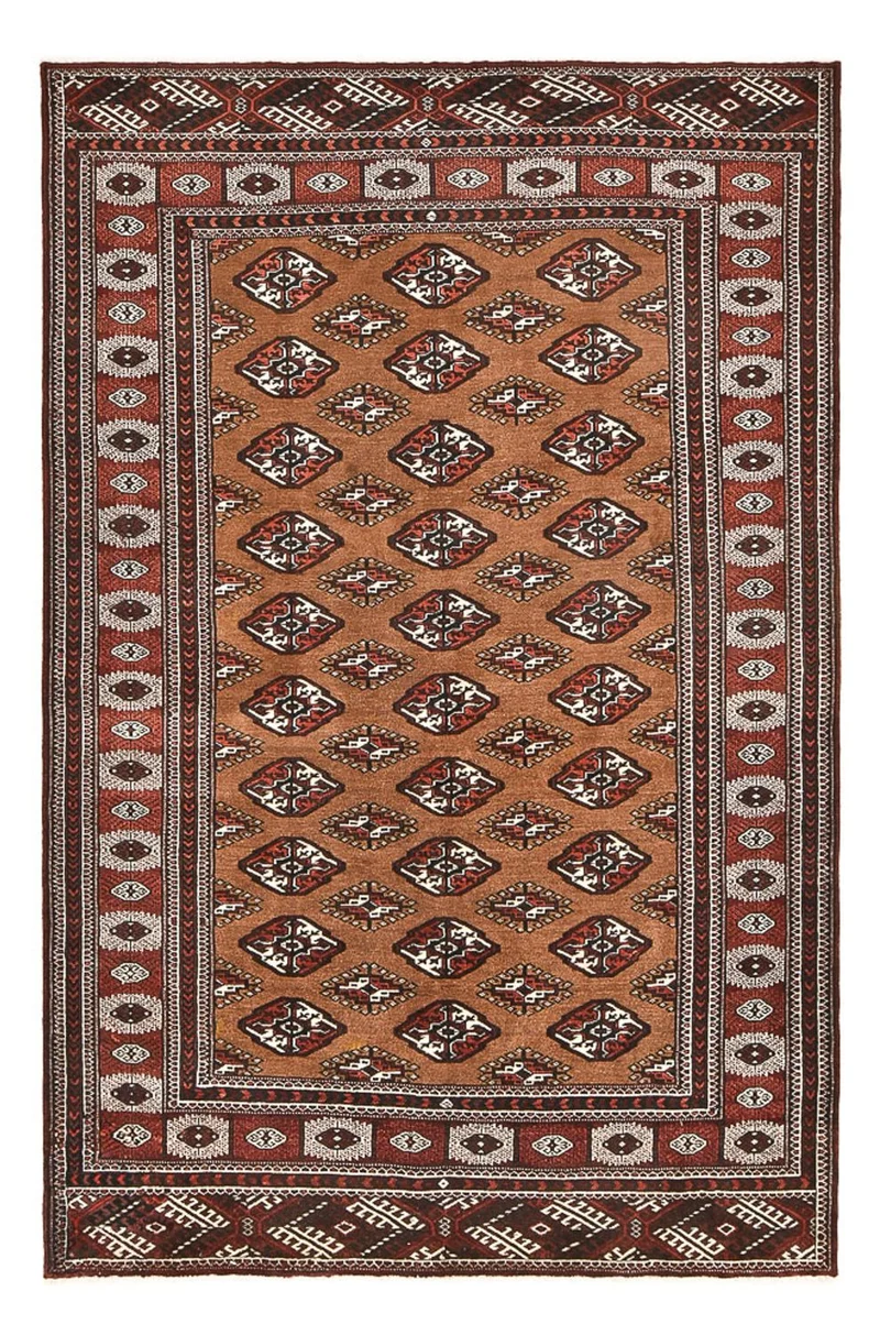 Turkaman Teppich 200x303cm - Orientteppich - mehrfarbig