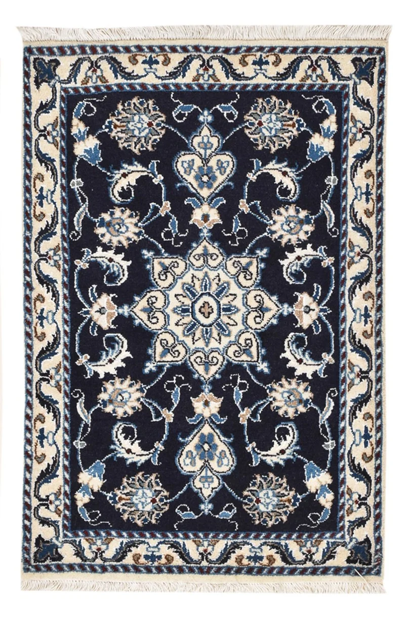 Nain - 12La Teppich 62x90cm - Perserteppich - dunkelblau