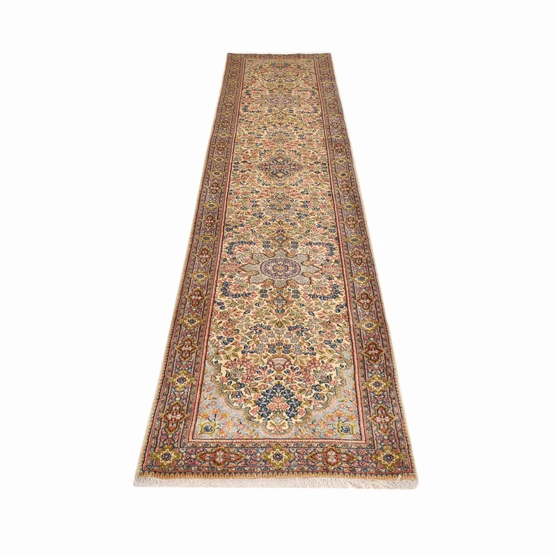 Rafsanjan Teppich 79x385cm - Perserteppich - hellbeige
