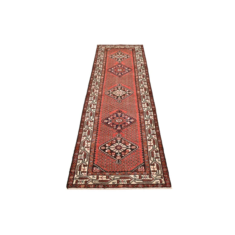 Hamadan Teppich 83x302cm - Perserteppich - hellrot