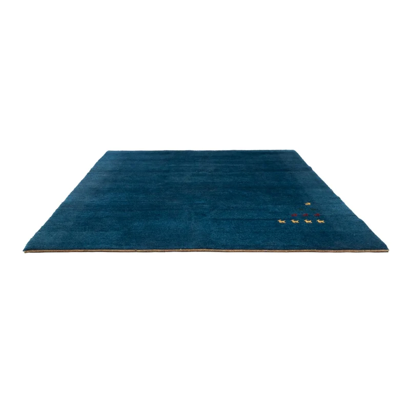Gabbeh Teppich - Indus quadratisch - 251 x 254 cm - blau