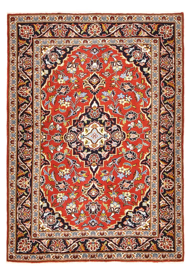 Keshan Teppich 105x148cm - Perserteppich - rot