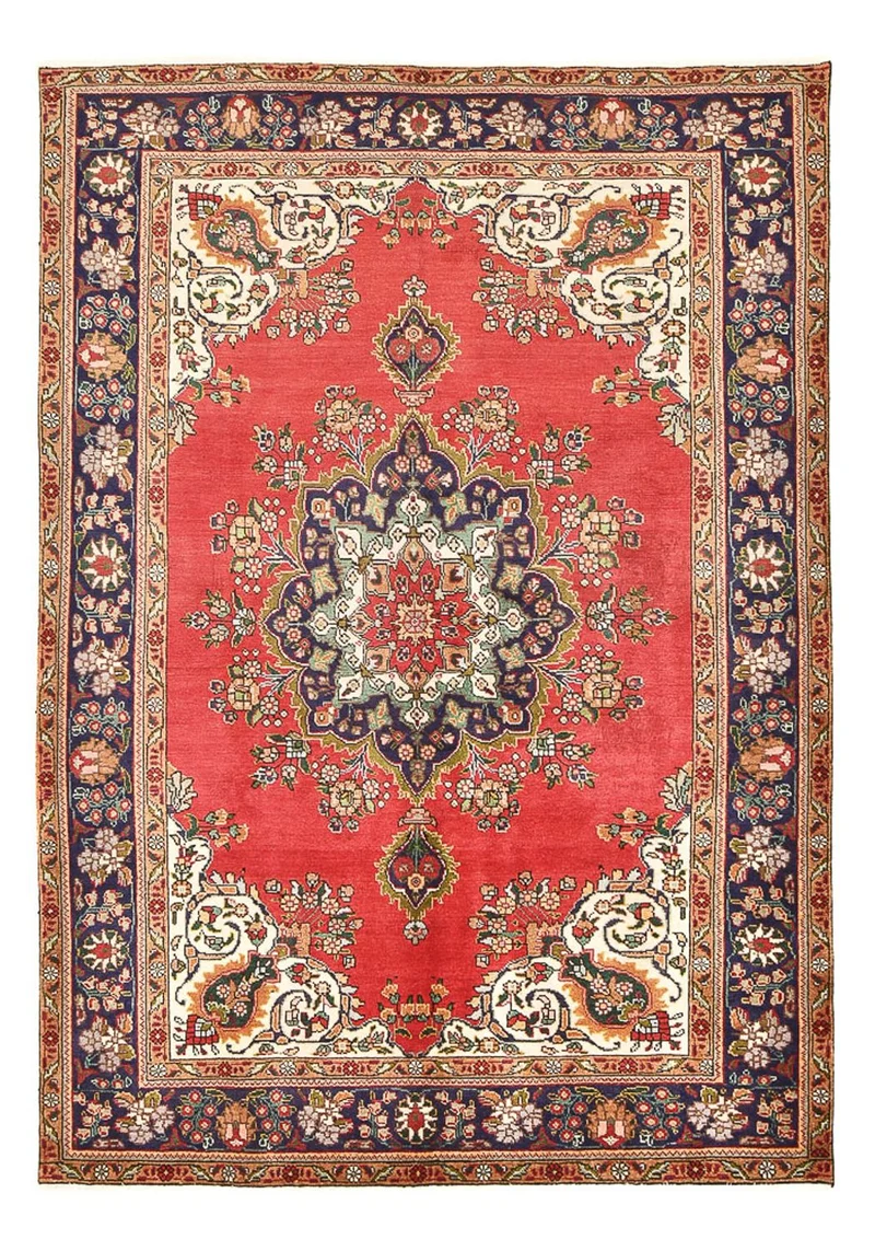 Täbriz Teppich 200x300cm - Perserteppich - rot