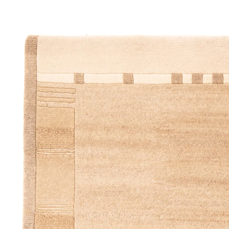 Nepal Teppich 142x200cm - Wollteppich - beige