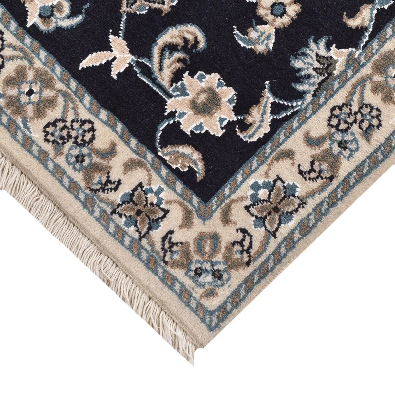 Nain - 12La Teppich 100x100cm - Perserteppich - dunkelblau