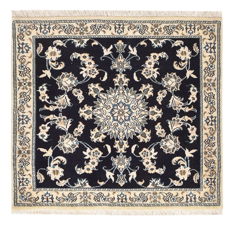 Nain - 12La Teppich 97x90cm - Perserteppich - dunkelblau
