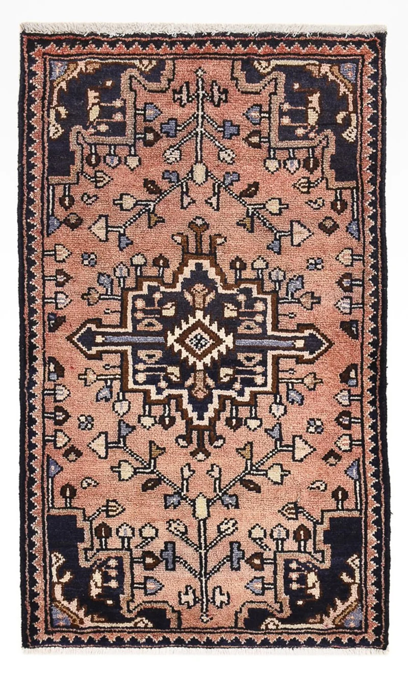 Hamadan Teppich 54x92cm - Perserteppich - hellrot