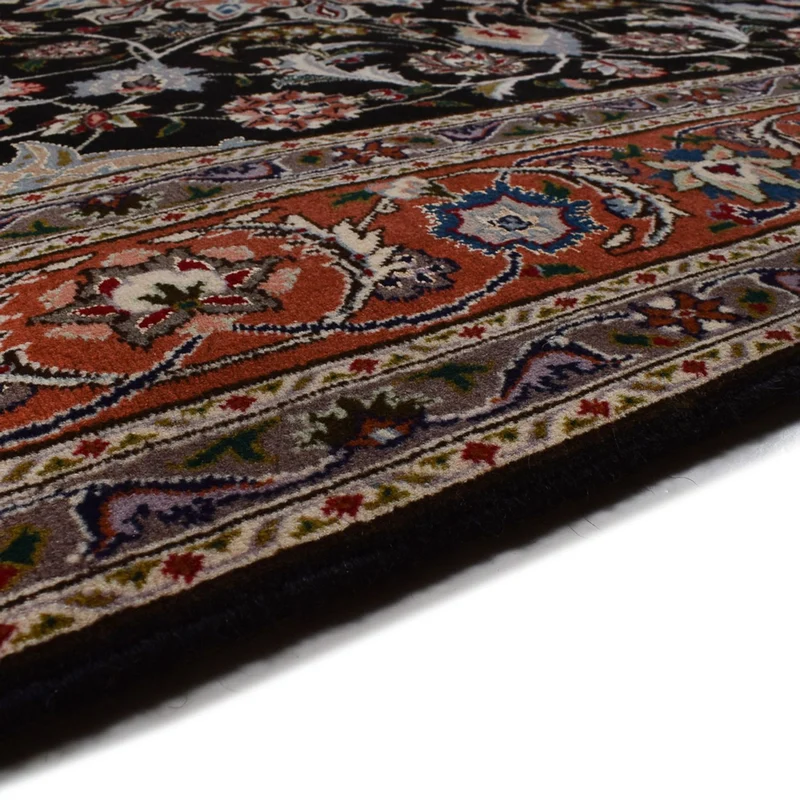 Täbriz - 40 Raj Teppich 208x318cm - Perserteppich - dunkelblau