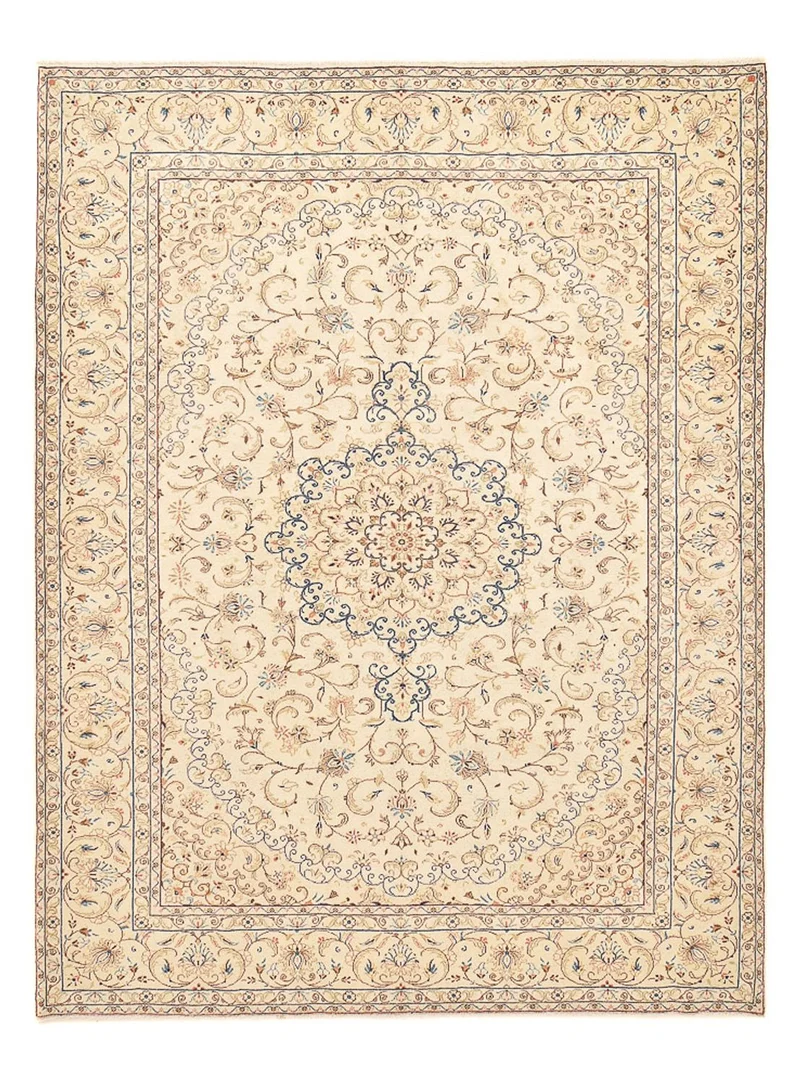 Keshan Teppich 250x335cm - Perserteppich - hellbeige