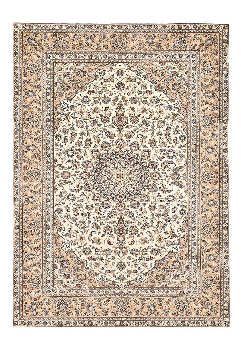 Keshan Teppich 235x333cm - Perserteppich - hellbeige