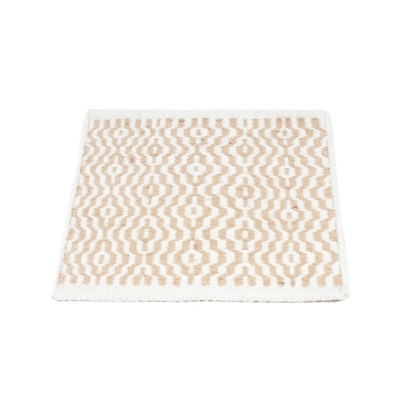 Wollteppich 32x35cm - beige