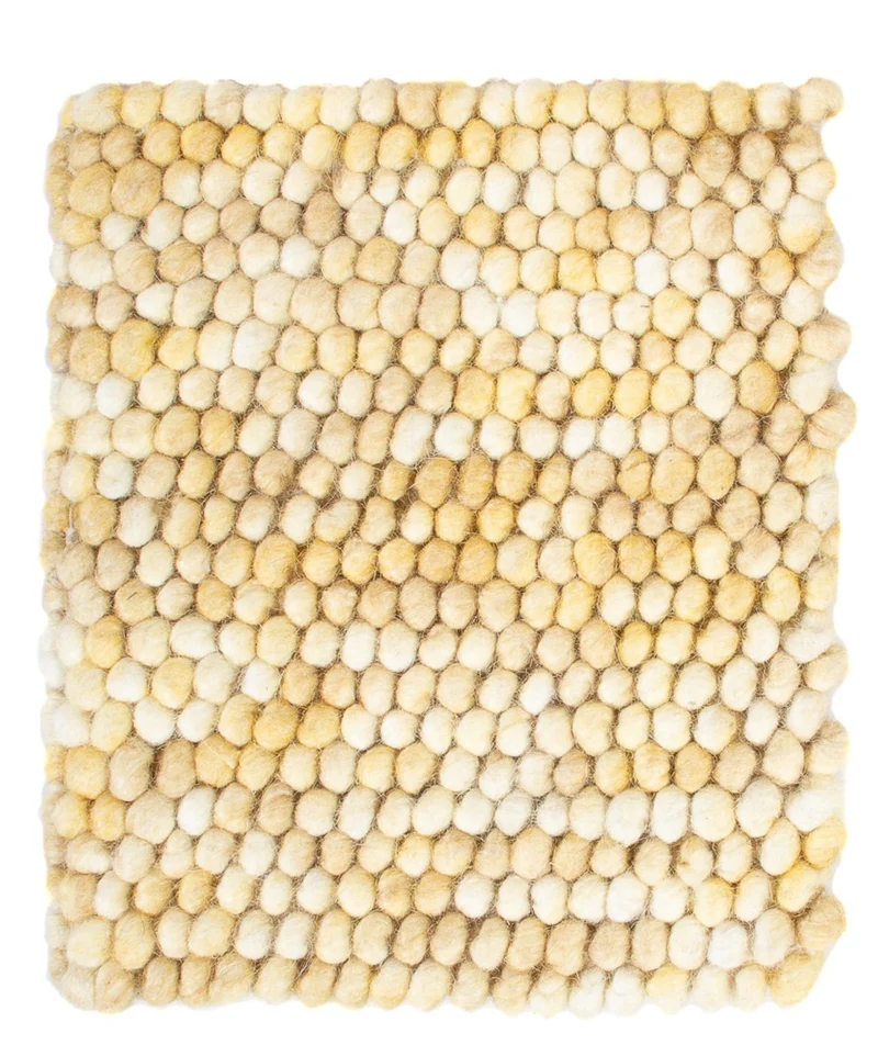 Wollteppich 32x32cm - hellbeige