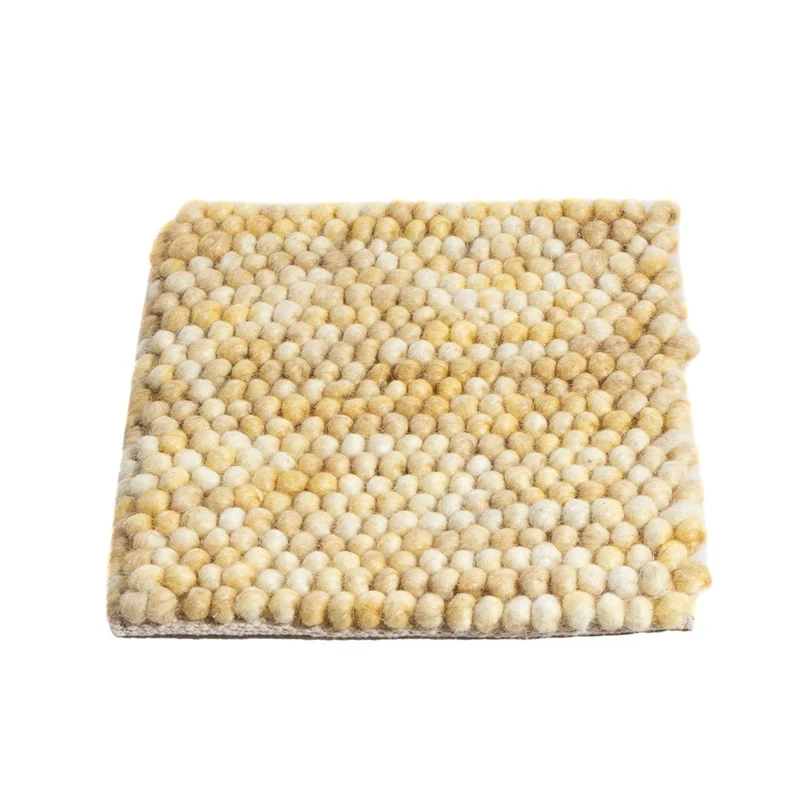 Wollteppich 32x32cm - hellbeige