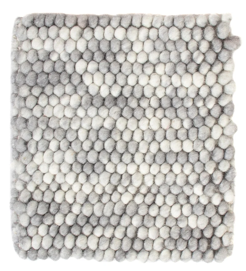 Wollteppich 32x32cm - hellgrau