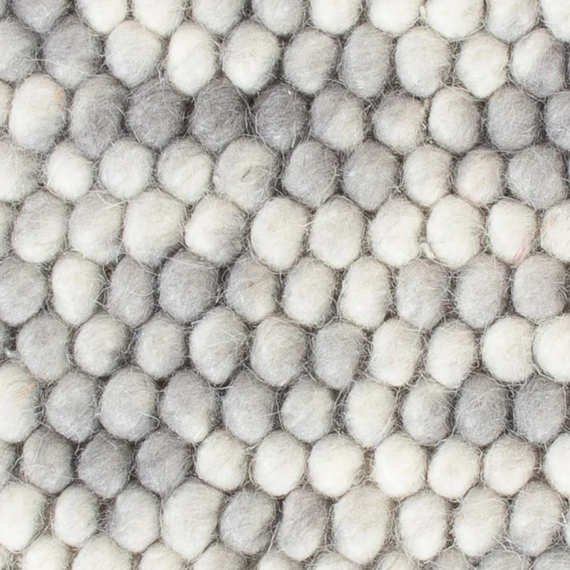 Wollteppich 32x32cm - hellgrau